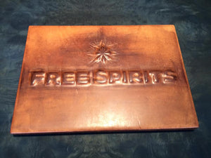 Original leather signboard